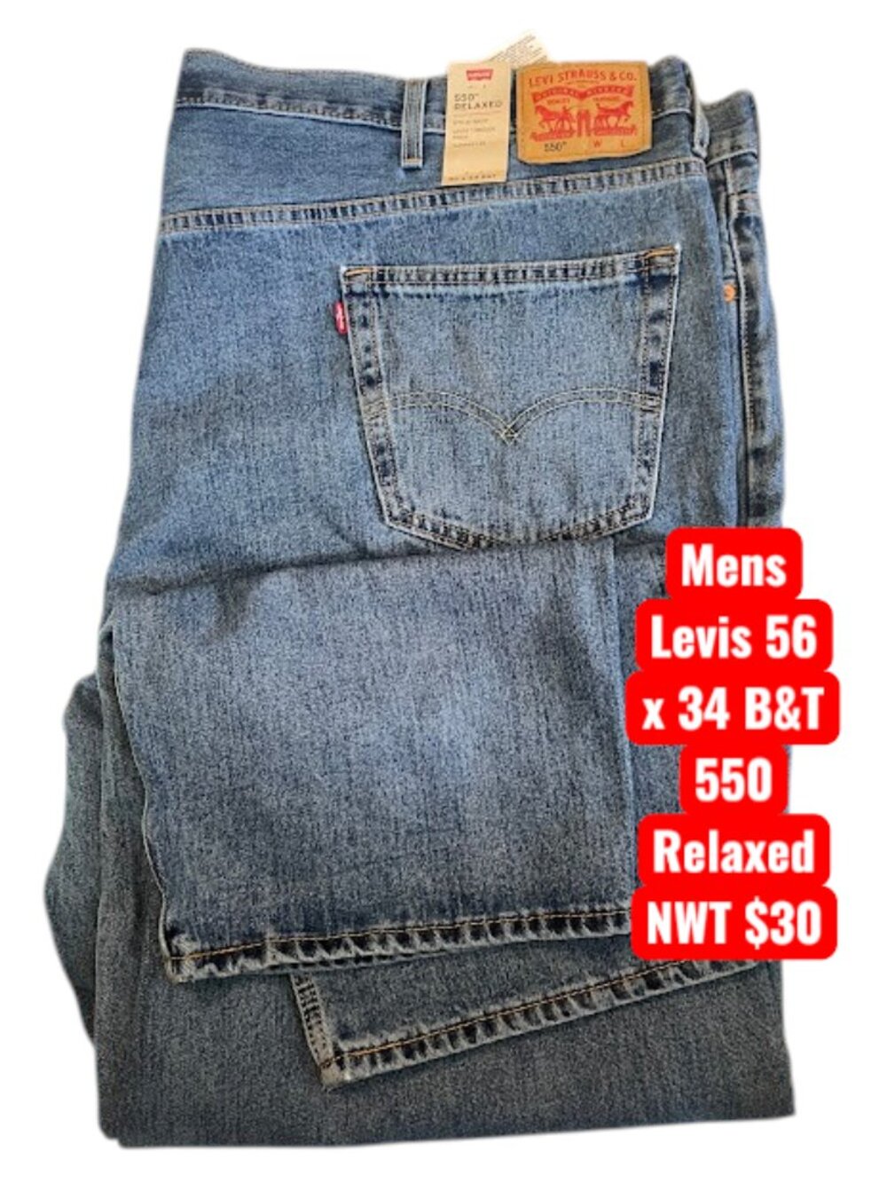 Mens 56x34 Big and Tall 550